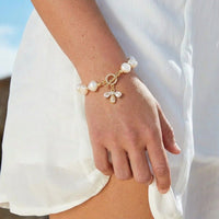 Pearl Bee Bracelet with Zircon
