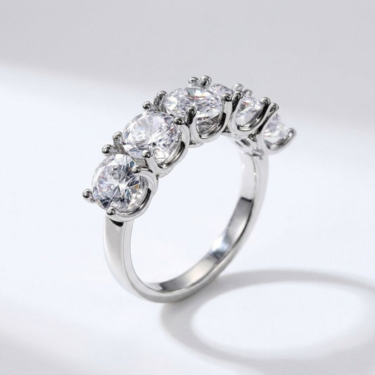 Round Diamond Ring Zircon Ring