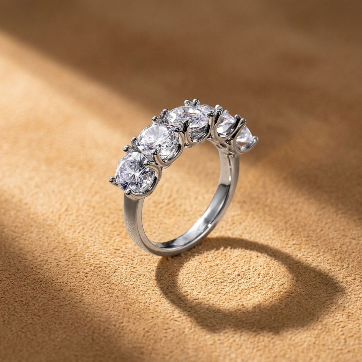 Round Diamond Ring Zircon Ring