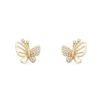 Elegant Zircon Butterfly Stud Earrings