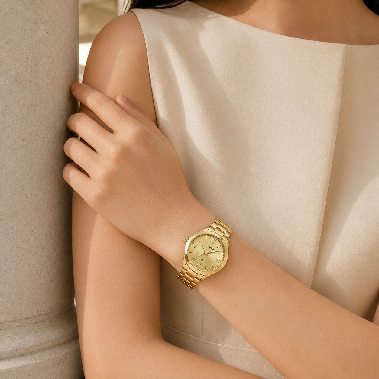 Classic Gold Stainless Steel Watch