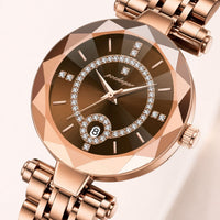 Diamond Accented Dial Two-Tone Quartz Watch