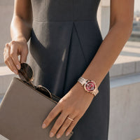 Diamond Accented Dial Two-Tone Quartz Watch