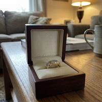 Vintage Golden Inlaid Zirconia Ring