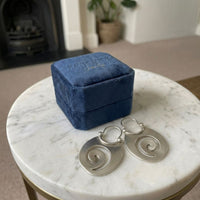 Vintage Irregular Form Silver Earrings