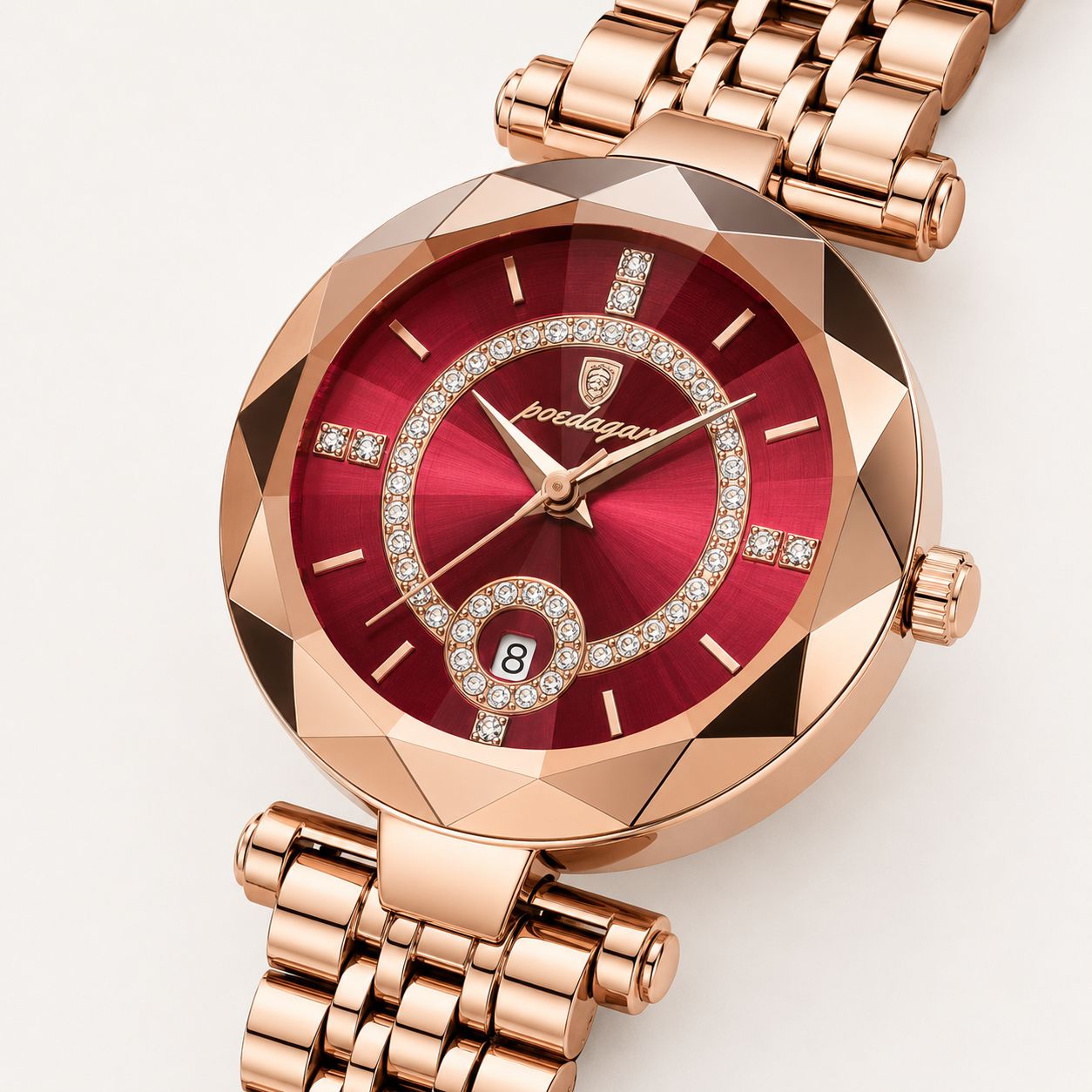 Diamond Accented Dial Two-Tone Quartz Watch