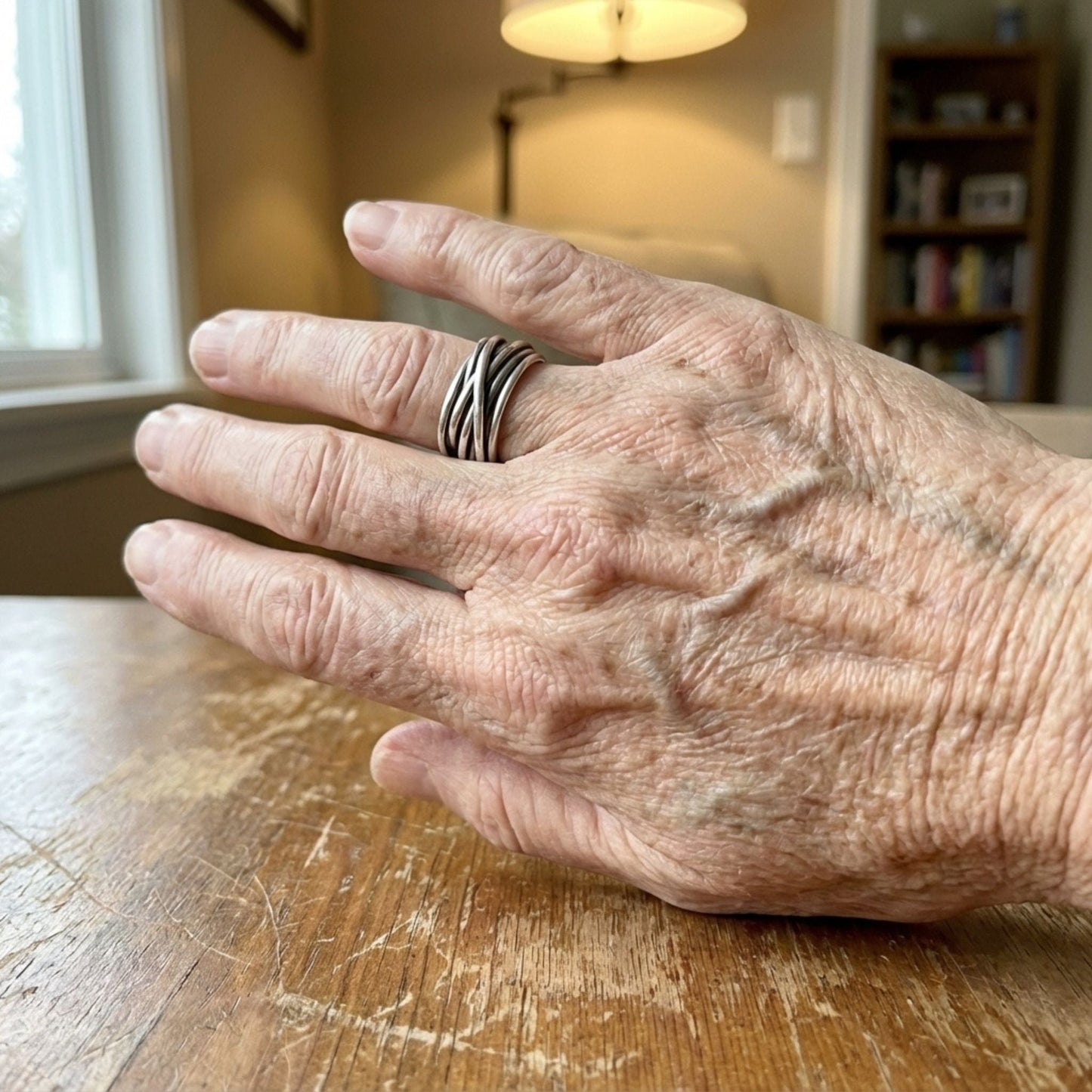 Vintage Silver Plated Layered Ring