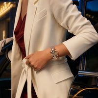Diamond Accented Dial Two-Tone Quartz Watch