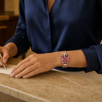 Diamond Accented Dial Two-Tone Quartz Watch