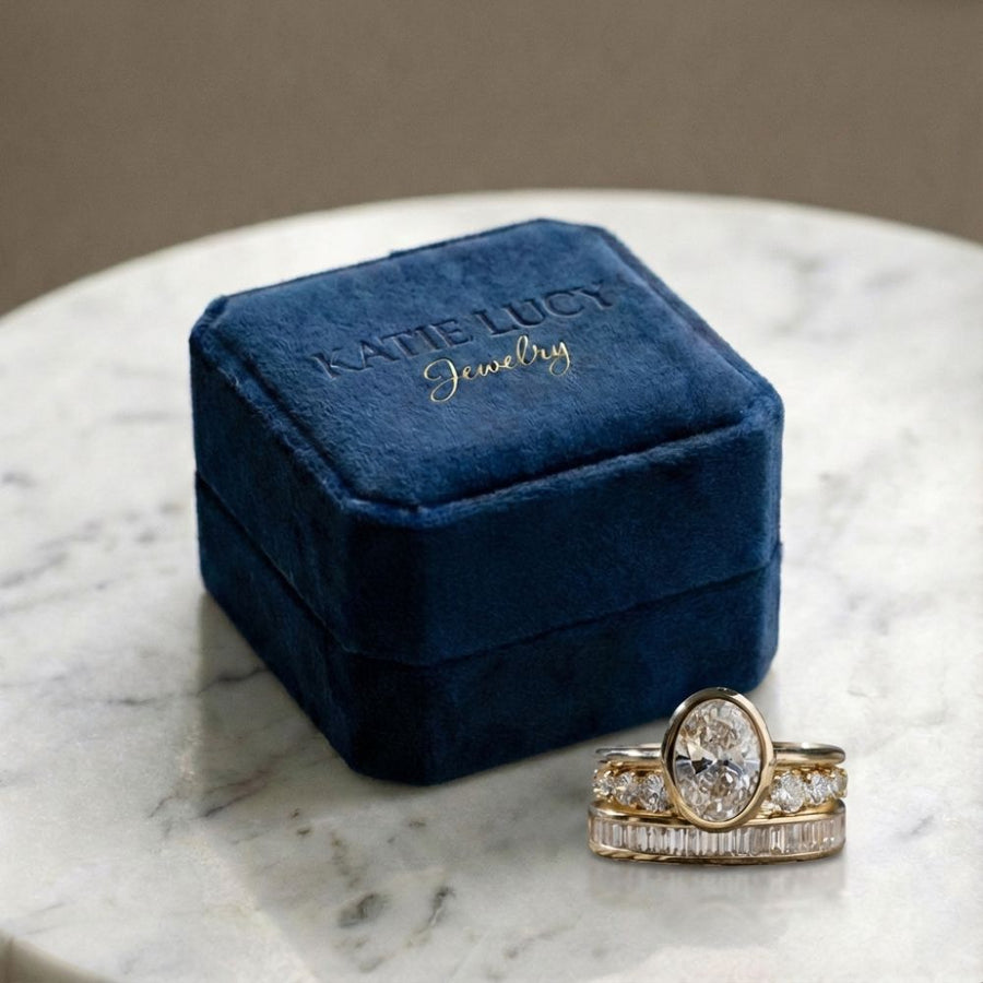 Vintage Bright Round Zirconia Ring Set