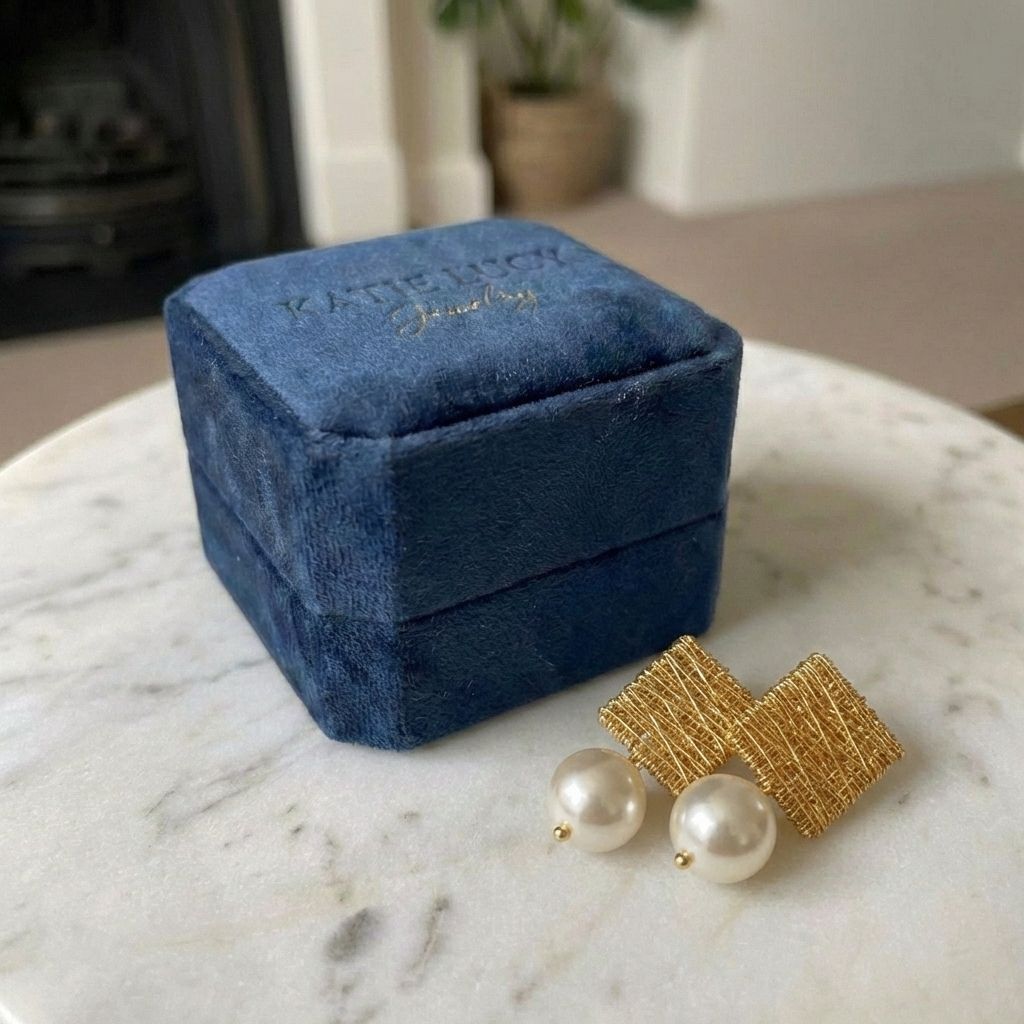 Vintage Golden Threads with Pearls Earrings