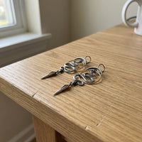 Irregular Geometric Spiral Earrings Serpentine