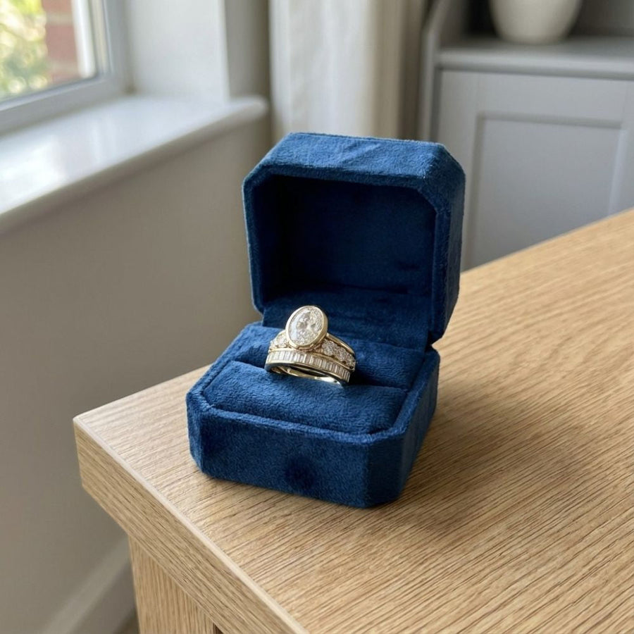 Vintage Bright Round Zirconia Ring Set
