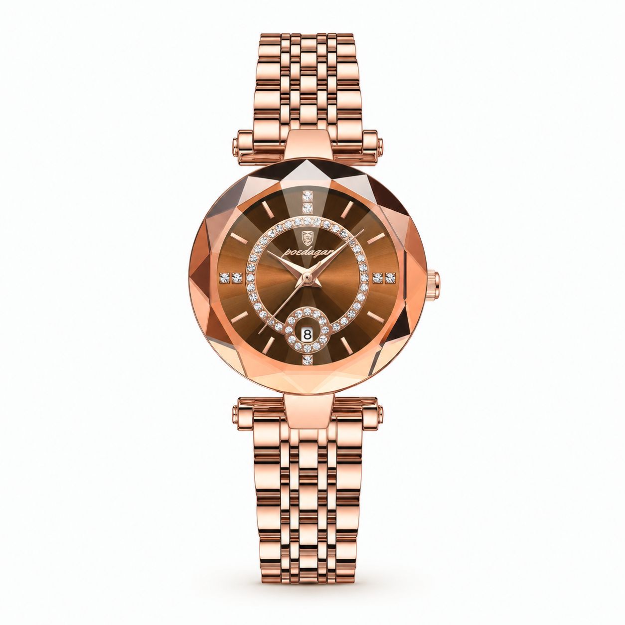 Diamond Accented Dial Two-Tone Quartz Watch
