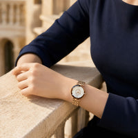 Faceted Blue Gold Quartz Watch Crystal Dial