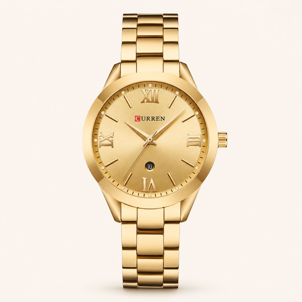 Classic Gold Stainless Steel Watch