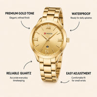 Classic Gold Stainless Steel Watch