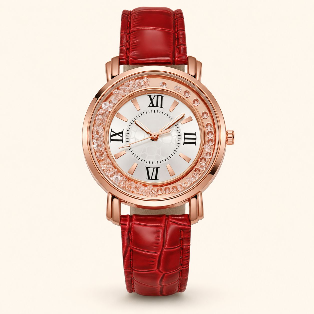Crystal Accented Roman Numeral  Watch