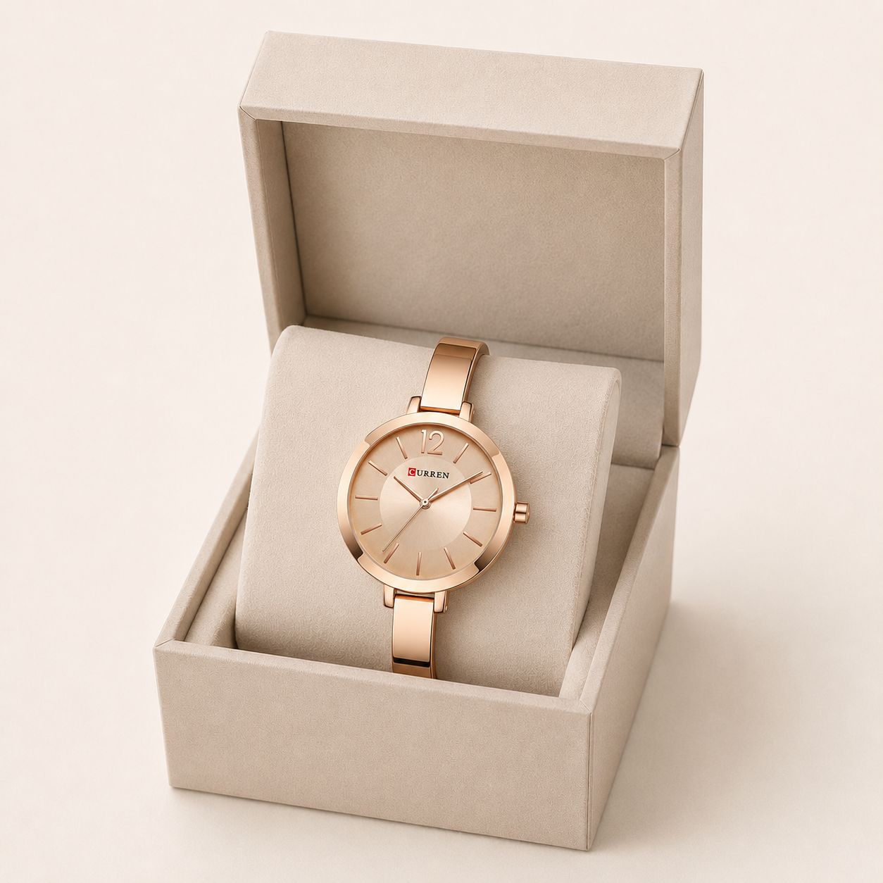 Rose Gold Bangle Watch