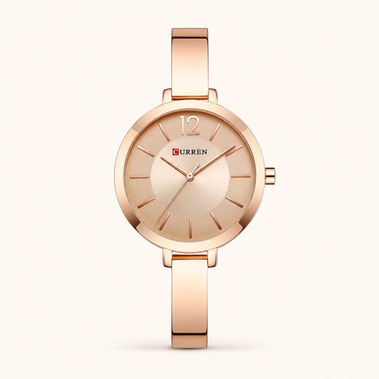Rose Gold Bangle Watch