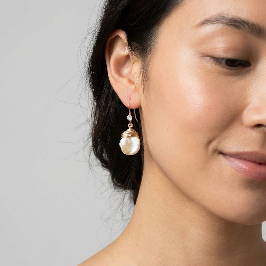 Baroque Pearl Hook Earrings