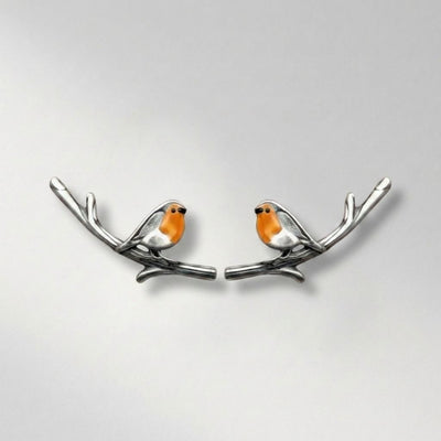 Robin Bird Branch Earrings