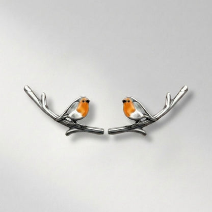 Robin Bird Branch Earrings