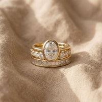 Crystal Round Bezel Stack Ring