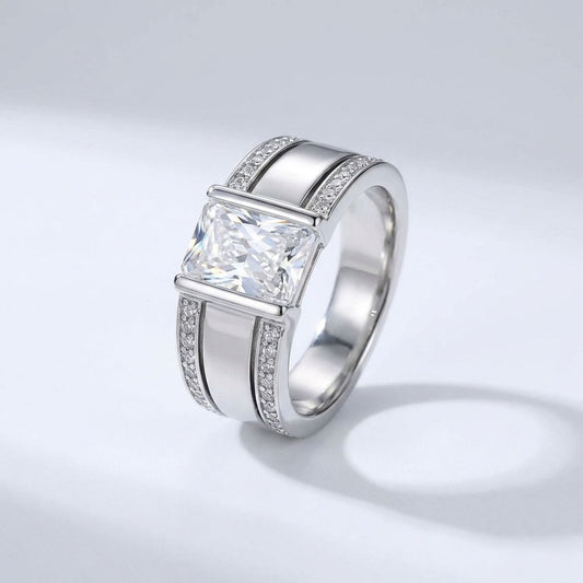 Crystal Square Bezel Ring