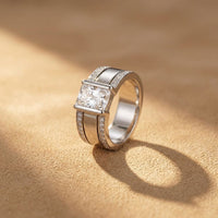 Crystal Square Bezel Ring