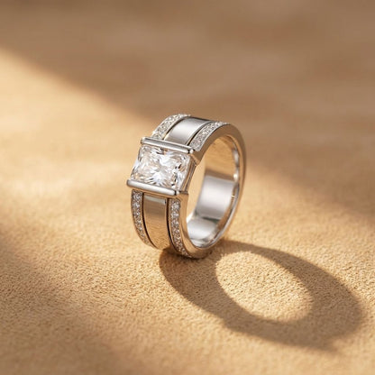 Crystal Square Bezel Ring