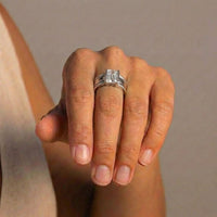 Crystal Square Bezel Ring