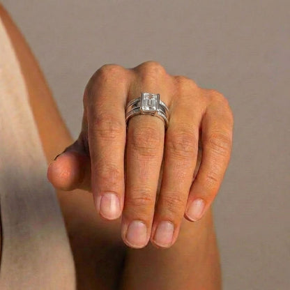 Crystal Square Bezel Ring