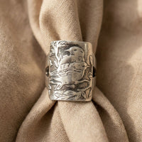 Lovebird Carved Signet Ring