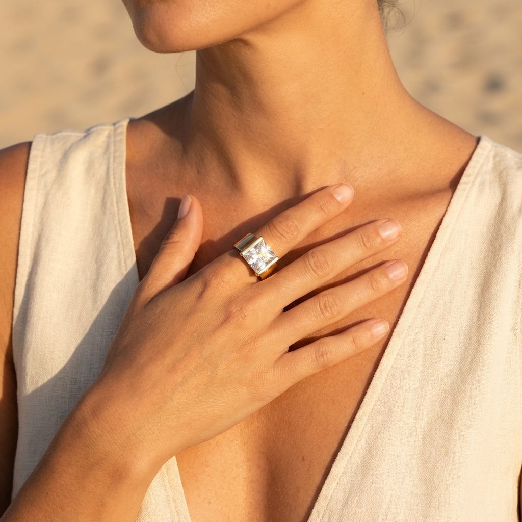 Crystal Princess Band Ring