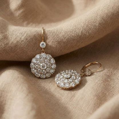 Crystal Ball Drop Earrings