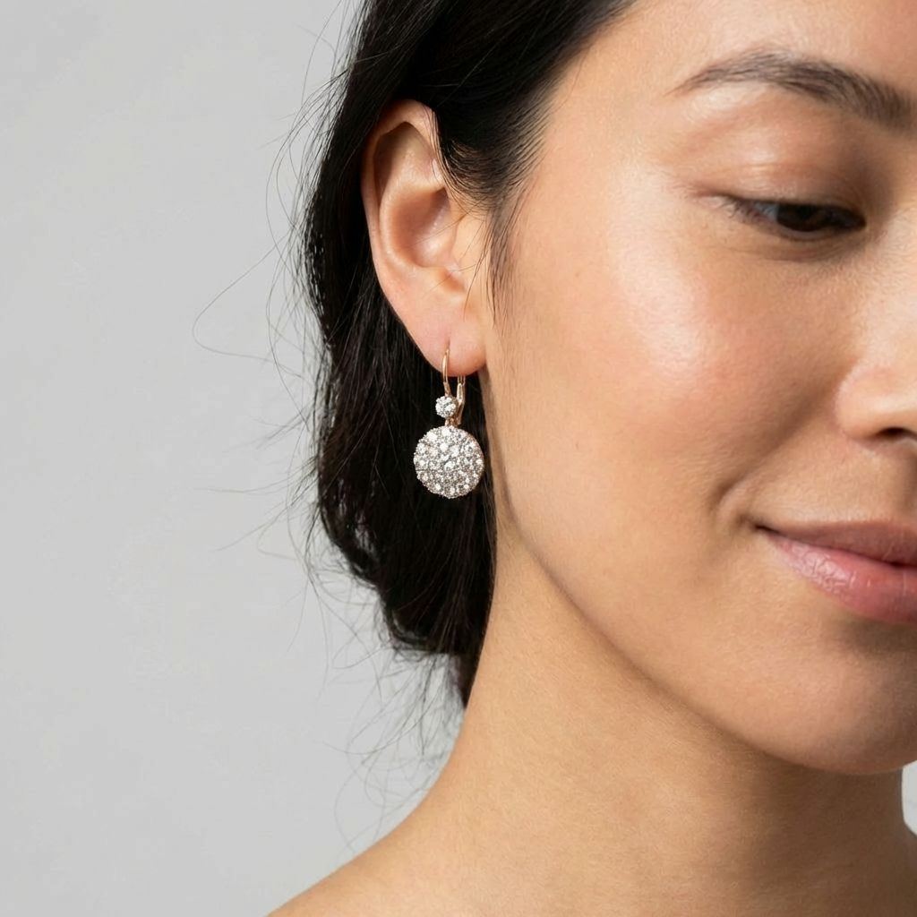 Crystal Ball Drop Earrings