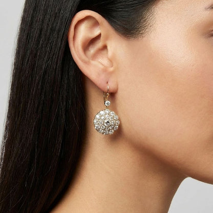 Crystal Ball Drop Earrings