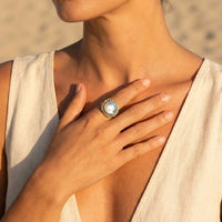 Sapphire Crystal Prong Ring