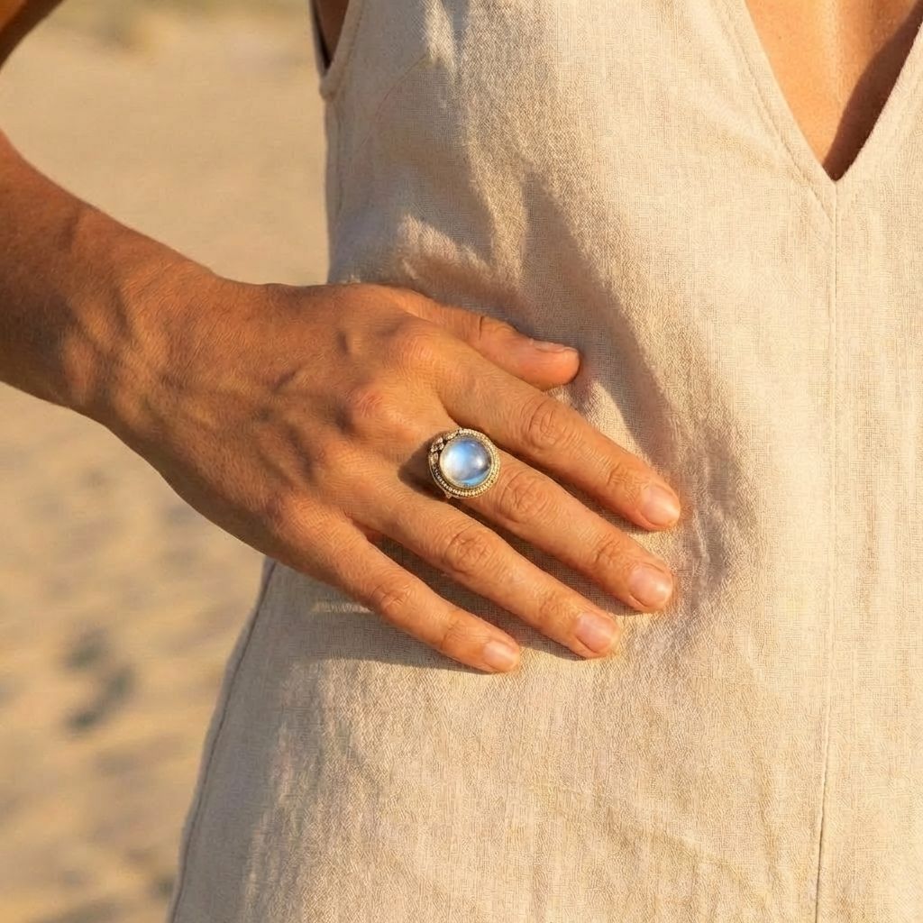 Sapphire Crystal Prong Ring