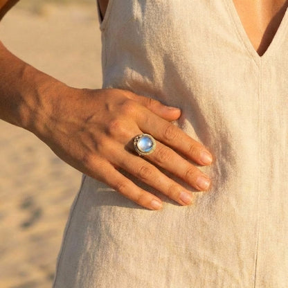 Sapphire Crystal Prong Ring
