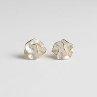 Ruffled Petal Stud Earrings