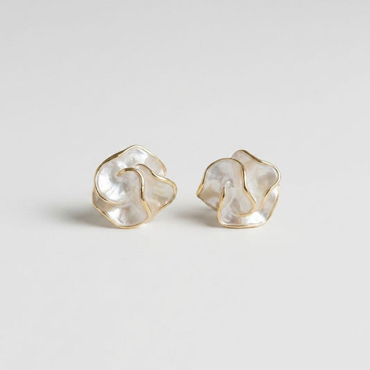 Two Tone Stripe Hoop Earrings