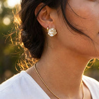 Ruffled Petal Stud Earrings