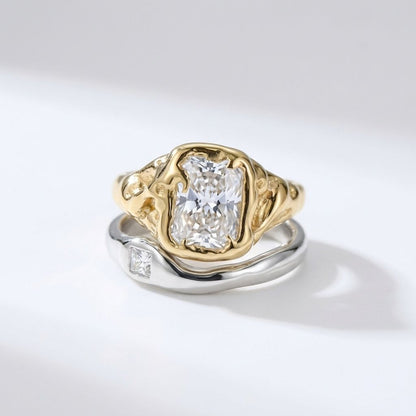 Crystal Bezel Two-Tone Ring