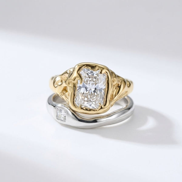 Crystal Bezel Two-Tone Ring