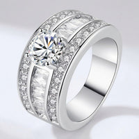 Vintage Zircon Heart Arrow Claw Ring