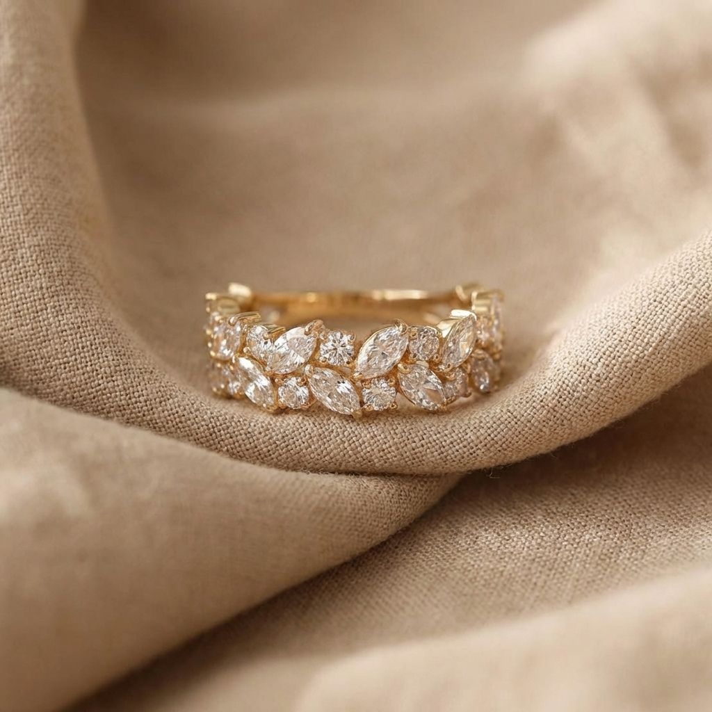Crystal Marquise Cluster Ring
