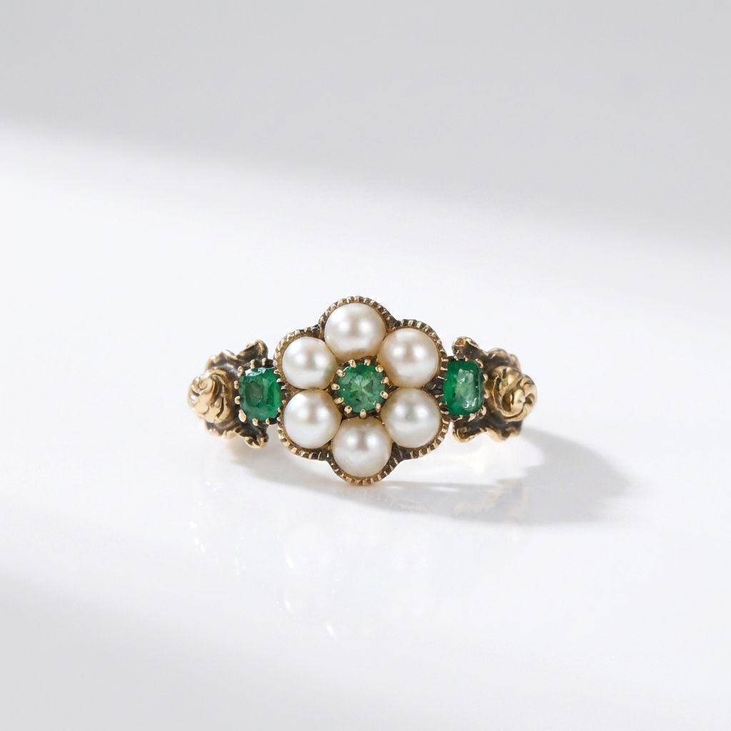 Pearl Daisy Cluster Ring
