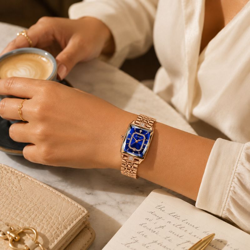 Crystal Rectangle Bracelet Watch